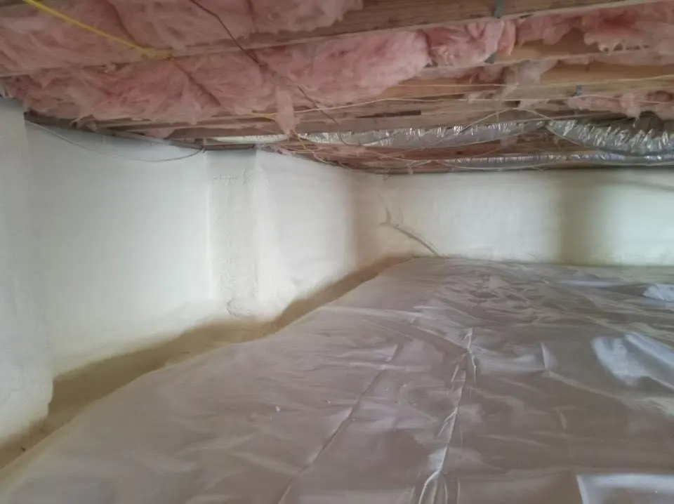 Crawl space encapsulation with closed-cell spray foam for Spray Foam Roofing in Paradise